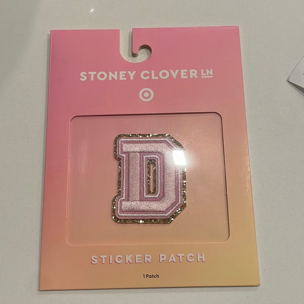 Letter D sticker patch stoney clover lane